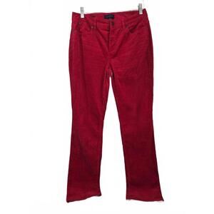 Talbots Heritage Ladies Red Thin Whale Needlecord Corduroy Pants Straigh